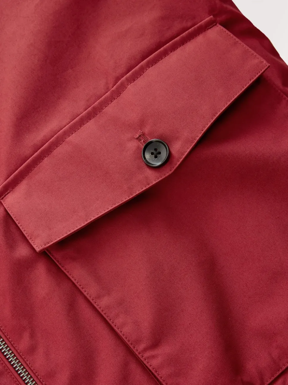 Red Borg Lined Shower Resistant Harrington Jacket