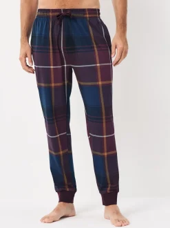 Red Long Sleeve Check Cuffed Pyjamas Set