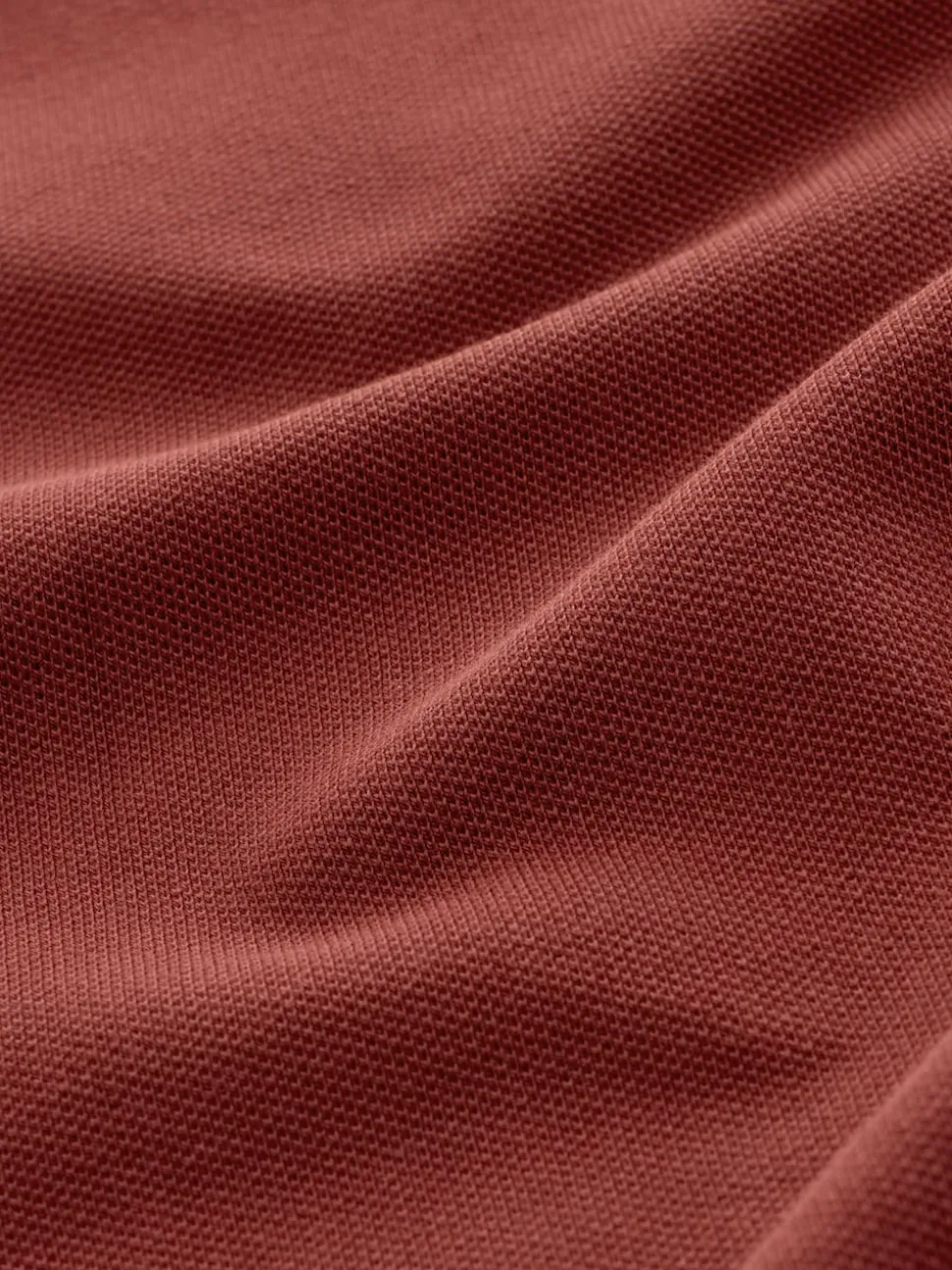 Red Regular Fit Long Sleeve Pique Polo Shirt
