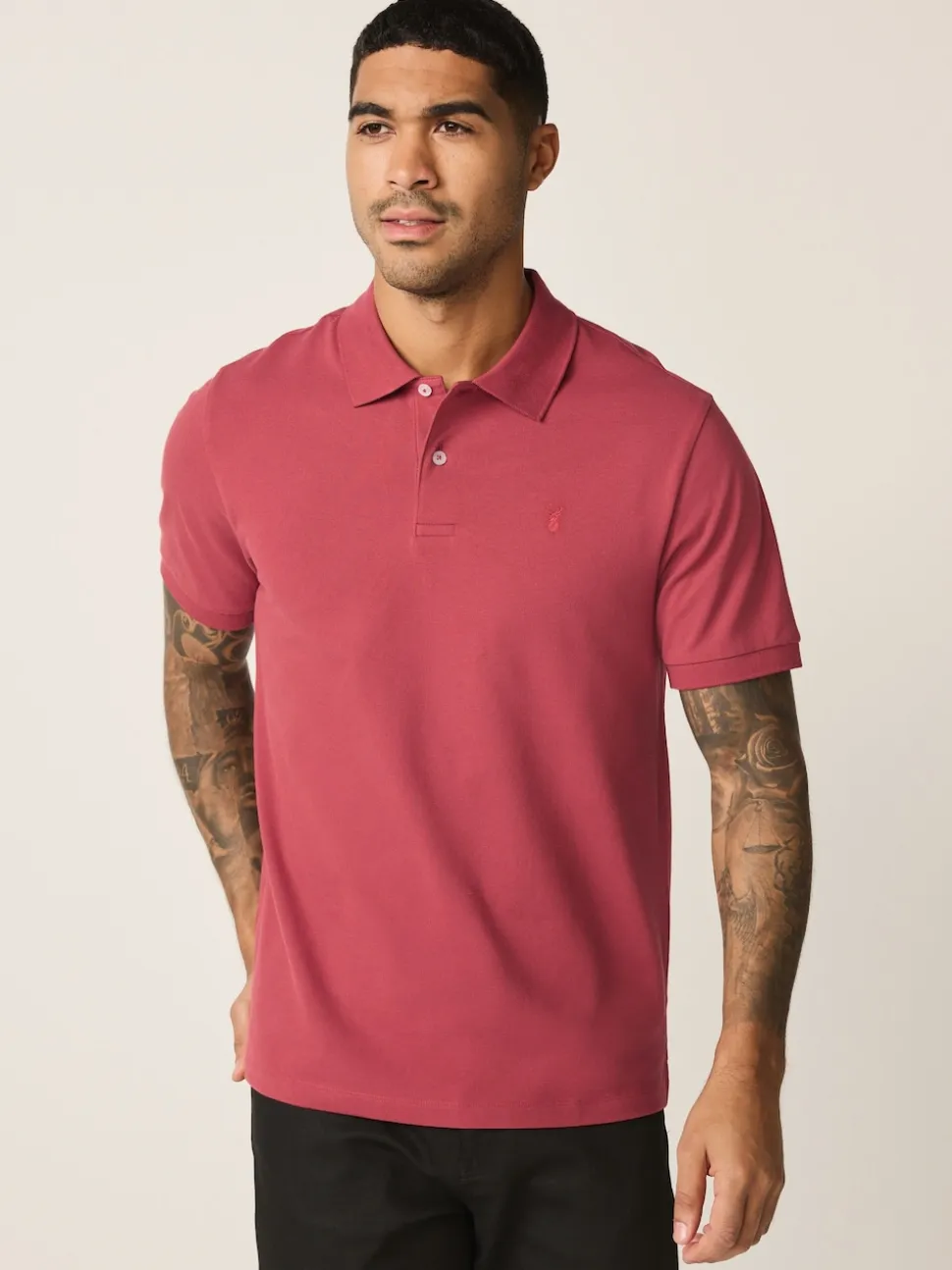 Red Regular Fit Short Sleeve Pique Polo Shirt