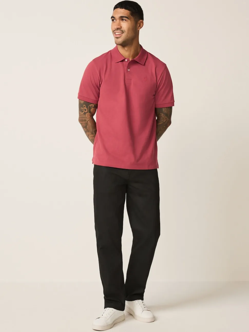 Red Regular Fit Short Sleeve Pique Polo Shirt