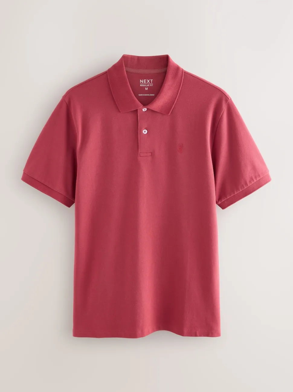 Red Regular Fit Short Sleeve Pique Polo Shirt