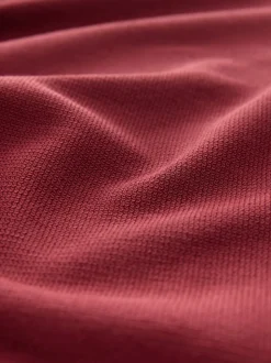 Red Regular Fit Textured Smart Polo Shirt