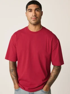 Red Relaxed Fit Heavyweight T-Shirt