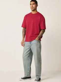 Red Relaxed Fit Heavyweight T-Shirt