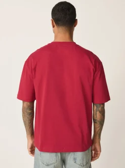 Red Relaxed Fit Heavyweight T-Shirt