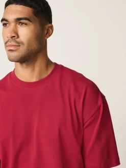 Red Relaxed Fit Heavyweight T-Shirt
