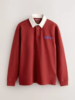 Red Snoopy Rugby Shirt