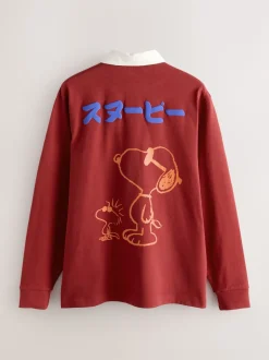Red Snoopy Rugby Shirt