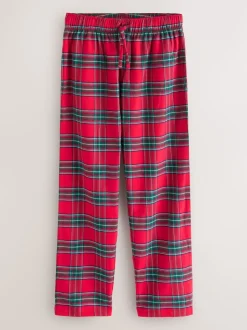Red Tartan Matching Family Christmas Long Sleeve Pyjamas