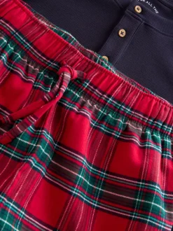 Red Tartan Matching Family Christmas Long Sleeve Pyjamas