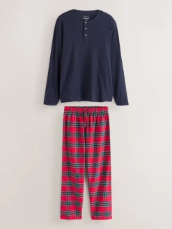 Red Tartan Matching Family Christmas Long Sleeve Pyjamas