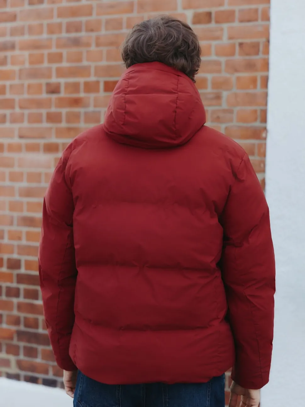 Red ThermoGen Shower Resistant Puffer Jacket