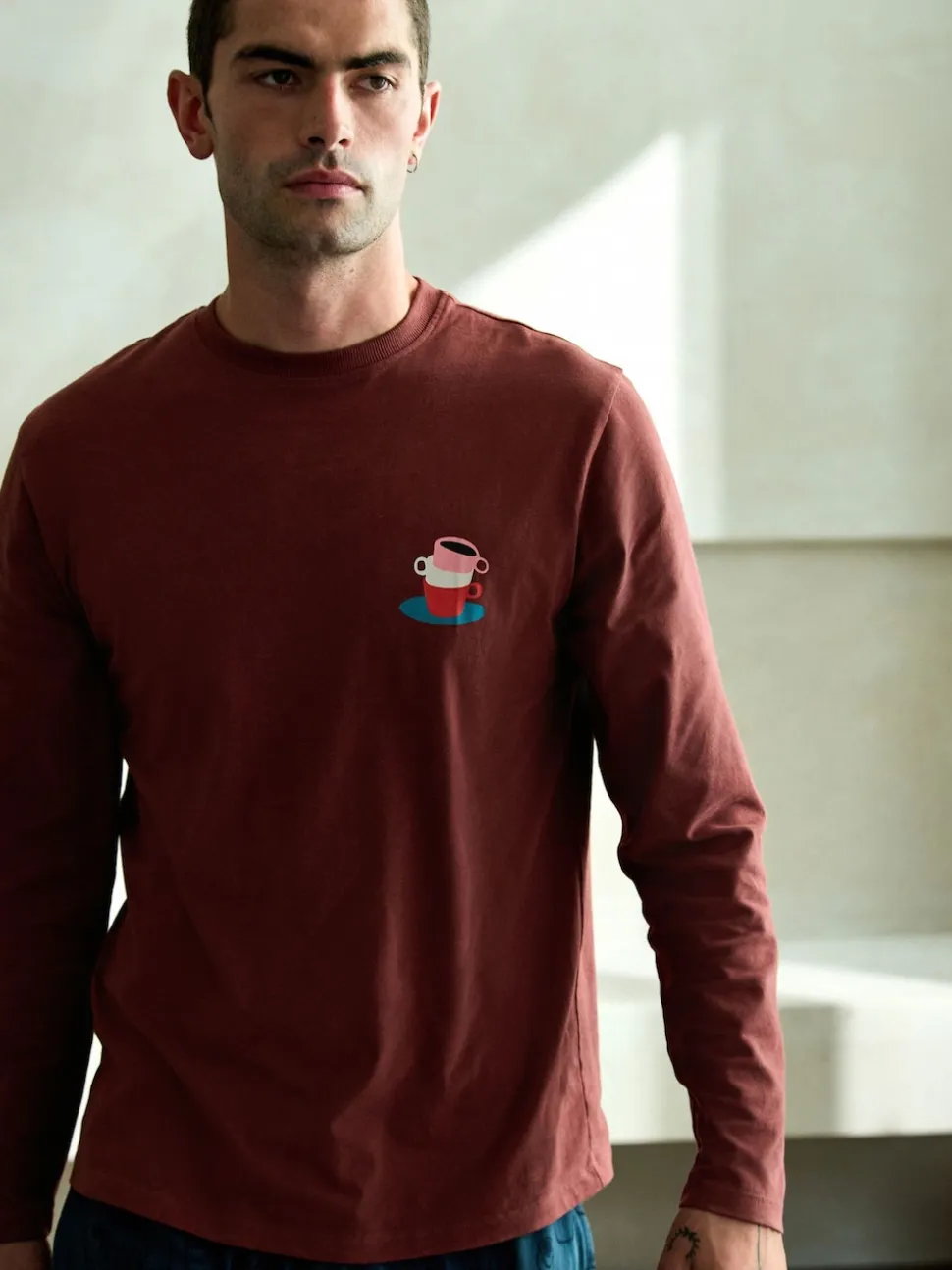 Red/Blue Graphic Long Sleeve Jersey Pyjamas Set
