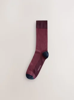 Red/Green/Blue Herringbone Pattern Modal Signature Socks 4 Pack