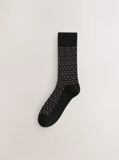 Red/Grey 7 Pack Cotton Rich Socks