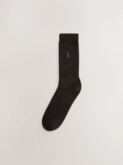 Red/Orange/Blue Stag Embroidered Heavyweight Socks 10 Pack