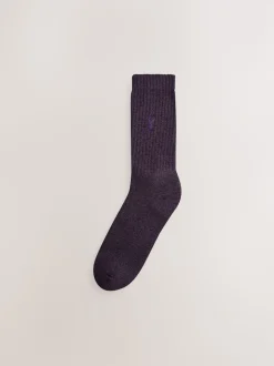 Red/Orange/Blue Stag Embroidered Heavyweight Socks 10 Pack