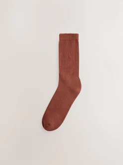 Red/Orange/Blue Stag Embroidered Heavyweight Socks 10 Pack