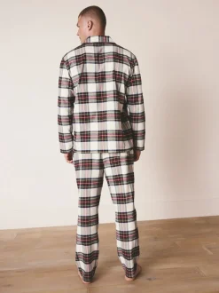 Red/White Check Matching Family Christmas Button Through Pyjamas