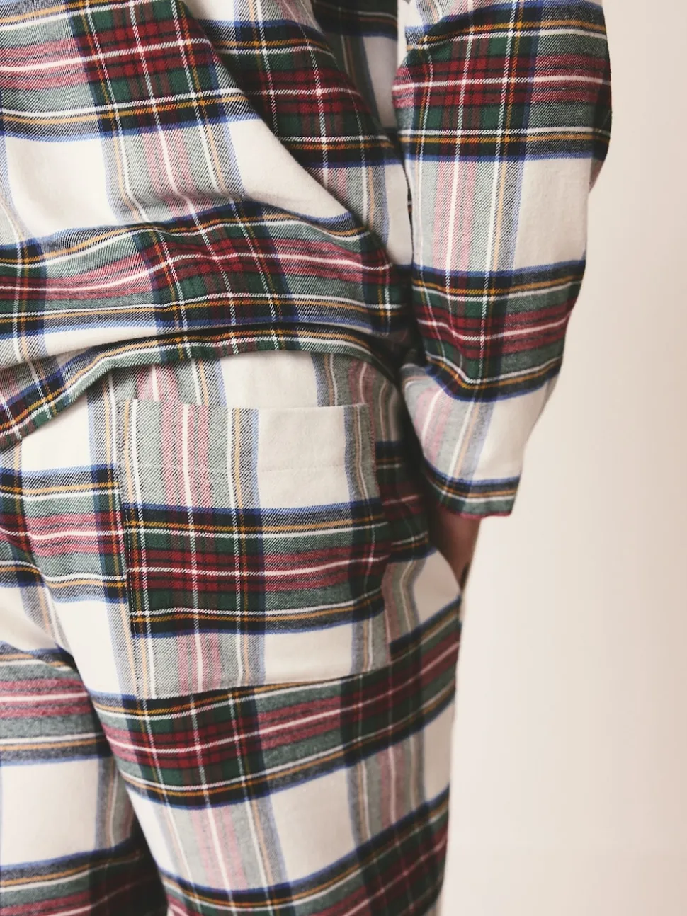Red/White Check Matching Family Christmas Button Through Pyjamas