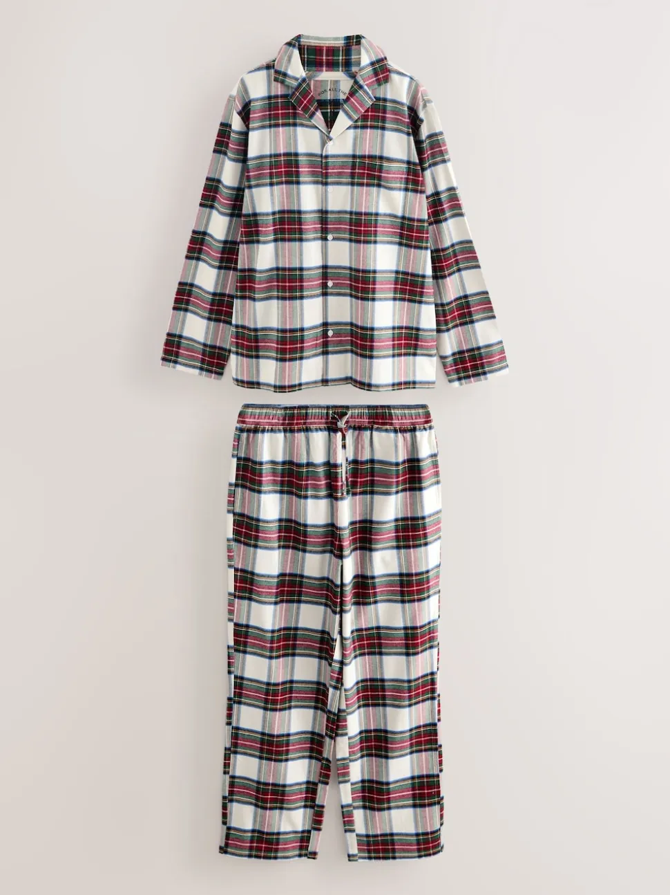 Red/White Check Matching Family Christmas Button Through Pyjamas