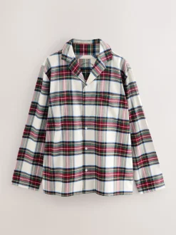 Red/White Check Matching Family Christmas Button Through Pyjamas