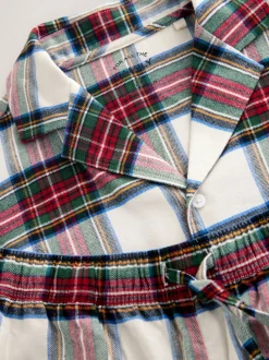 Red/White Check Matching Family Christmas Button Through Pyjamas