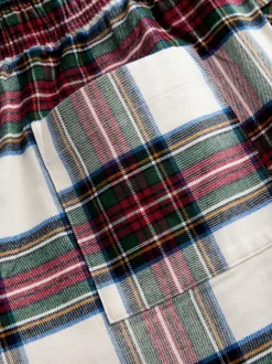 Red/White Check Matching Family Christmas Button Through Pyjamas