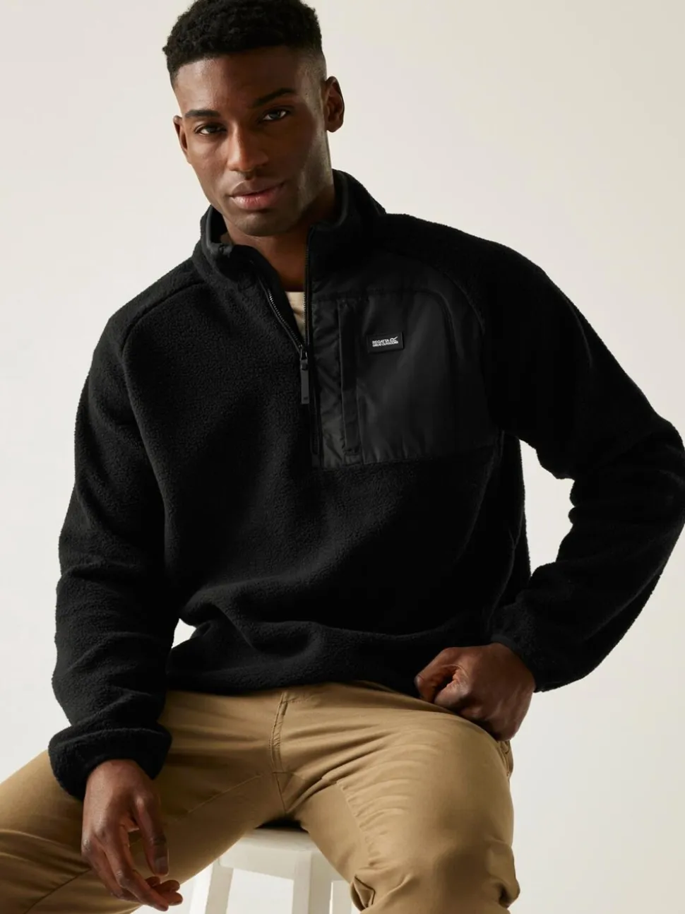 Regatta Black Frankie Borg Half Zip Fleece