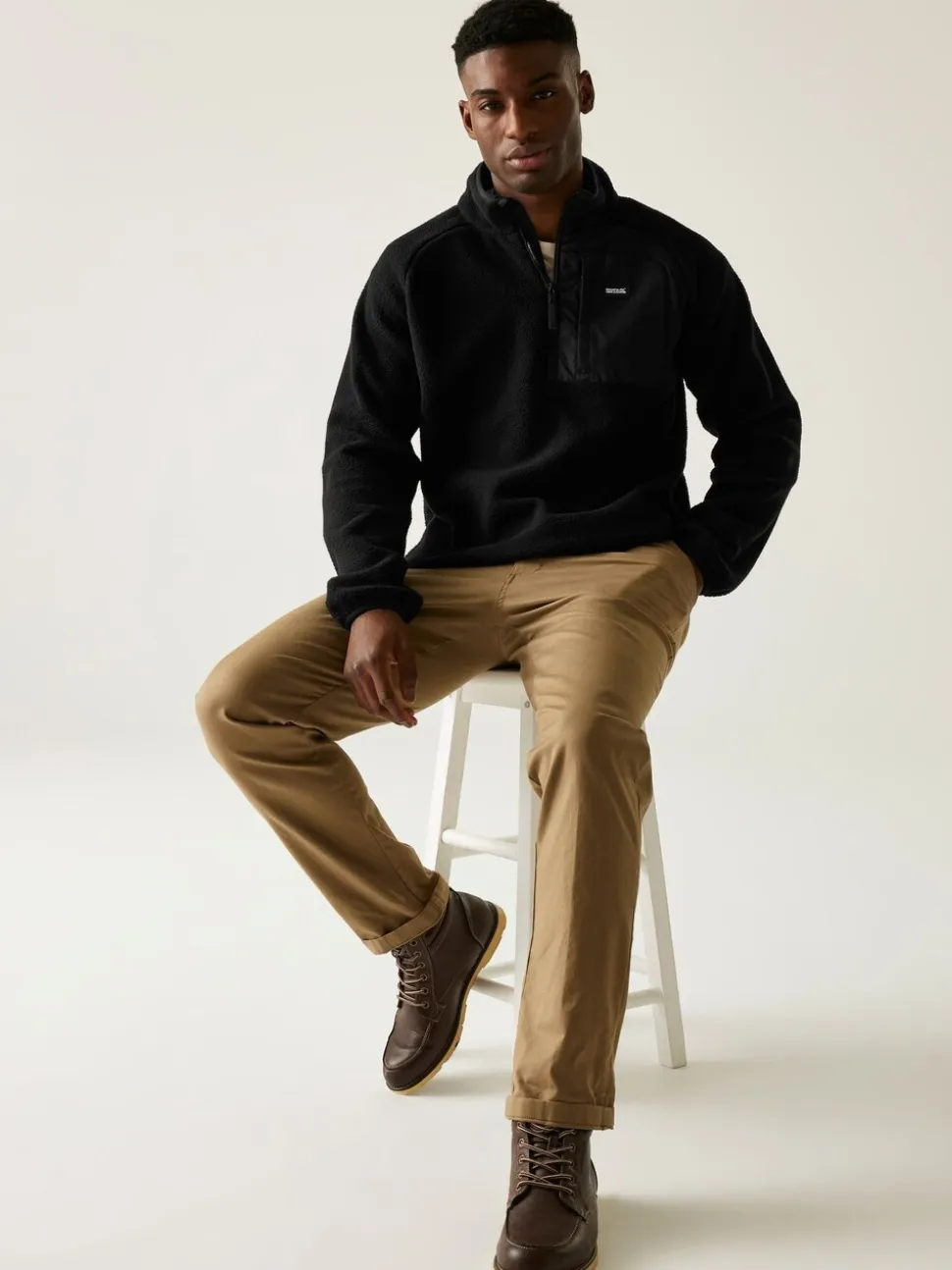 Regatta Black Frankie Borg Half Zip Fleece