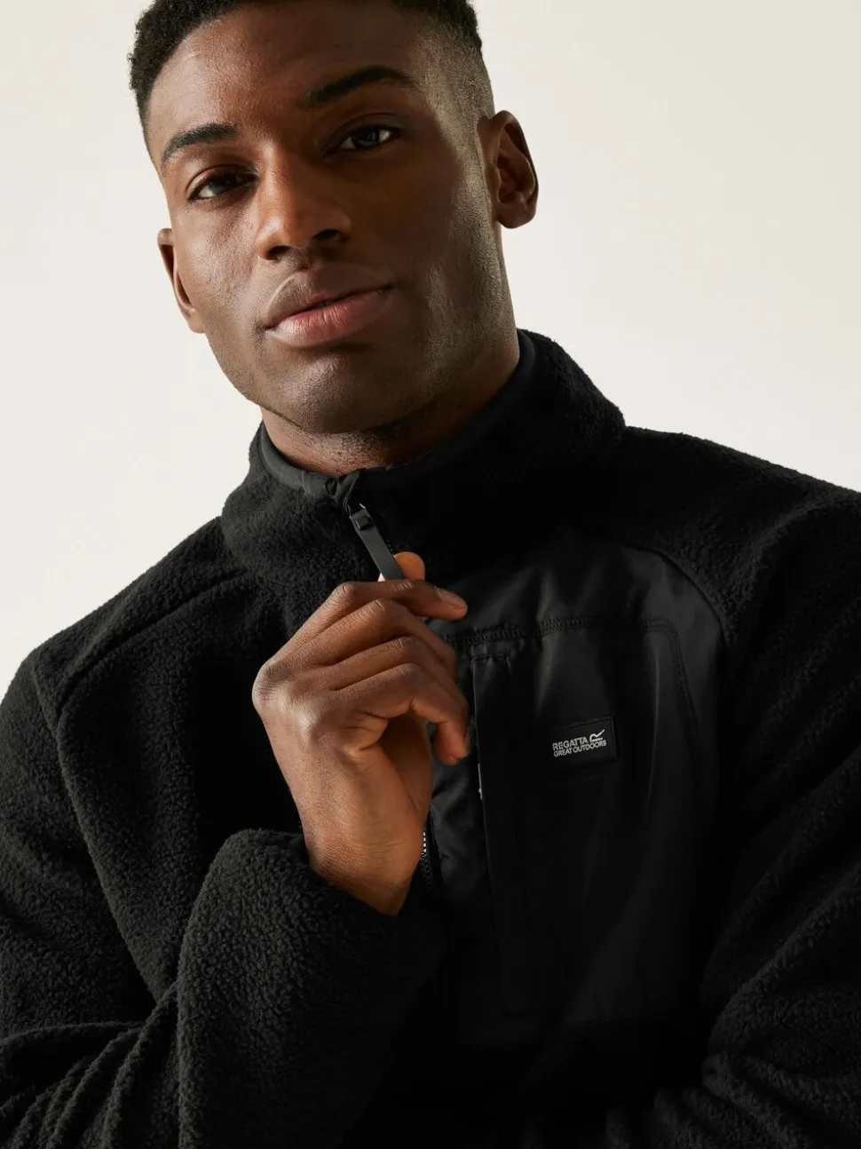 Regatta Black Frankie Borg Half Zip Fleece