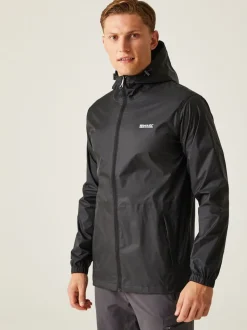 Regatta Black Mens Waterproof Pack It Jacket III