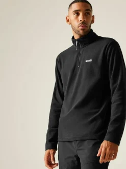 Regatta Black Thompson Fleece Zip Neck