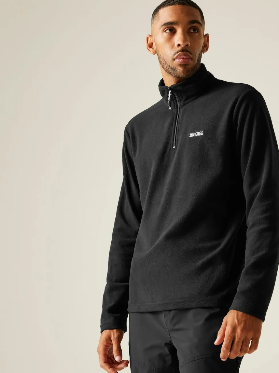 Regatta Black Thompson Fleece Zip Neck