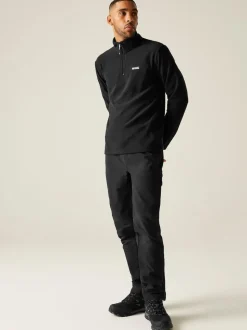 Regatta Black Thompson Fleece Zip Neck