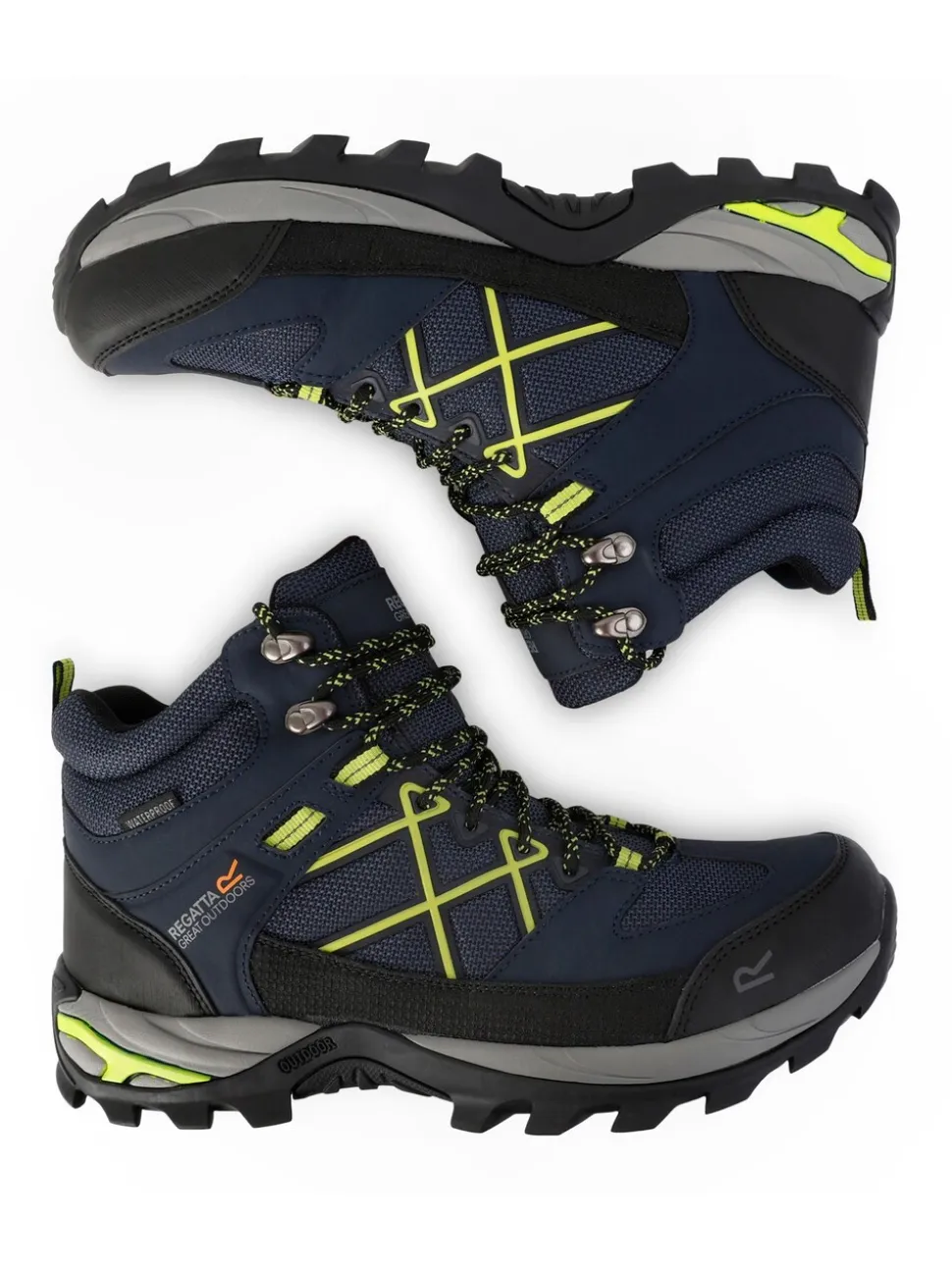 Regatta Black Yellow Mens Samaris III Walking Boots