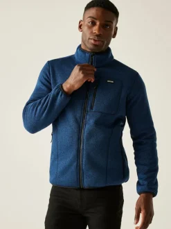 Regatta Blue Barlee Marl Knitted Teddy Fleece
