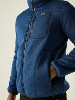 Regatta Blue Barlee Marl Knitted Teddy Fleece