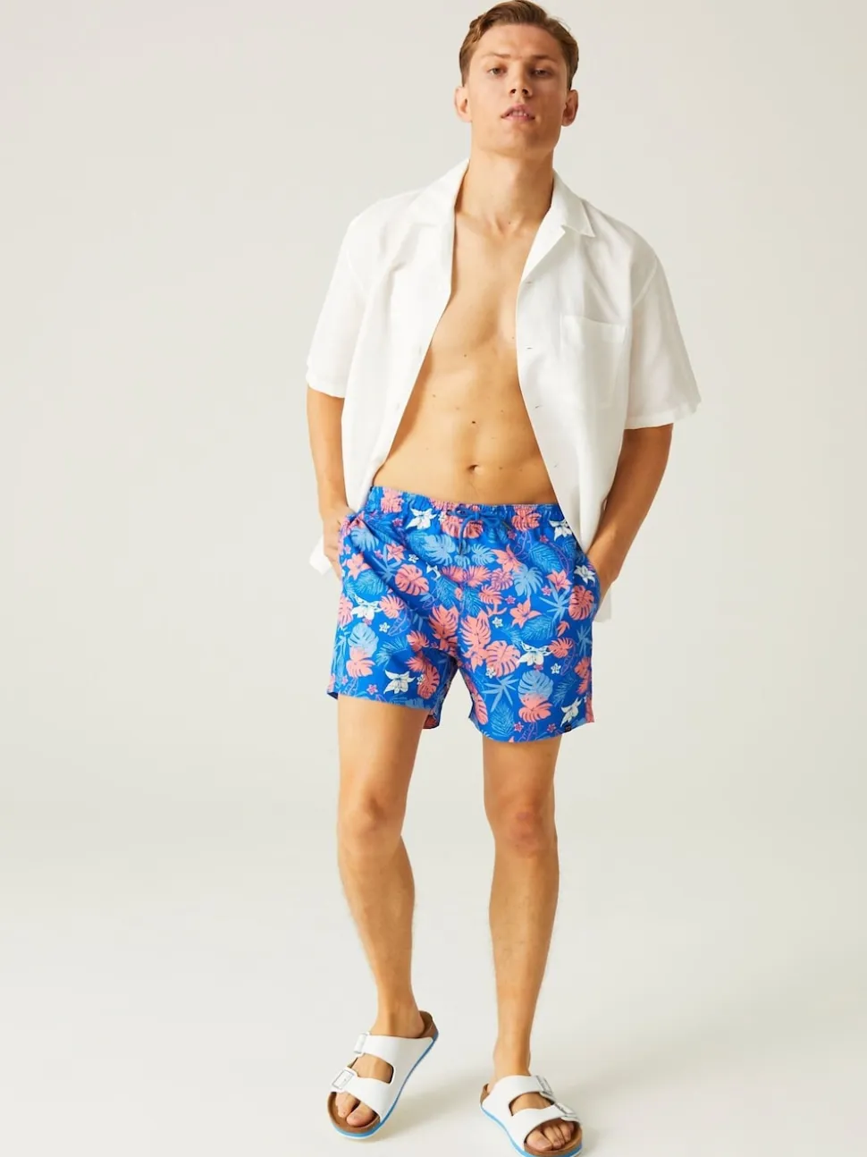 Regatta Blue Dark Mens Loras Swim Shorts