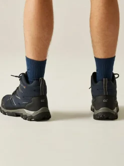 Regatta Blue Mens Holcombe III Mid Waterproof Walking Boots