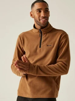 Regatta Brown Thompson Fleece Zip Neck