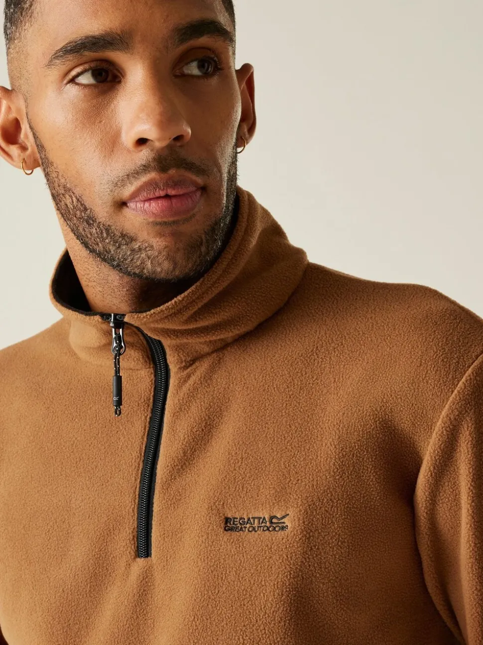 Regatta Brown Thompson Fleece Zip Neck