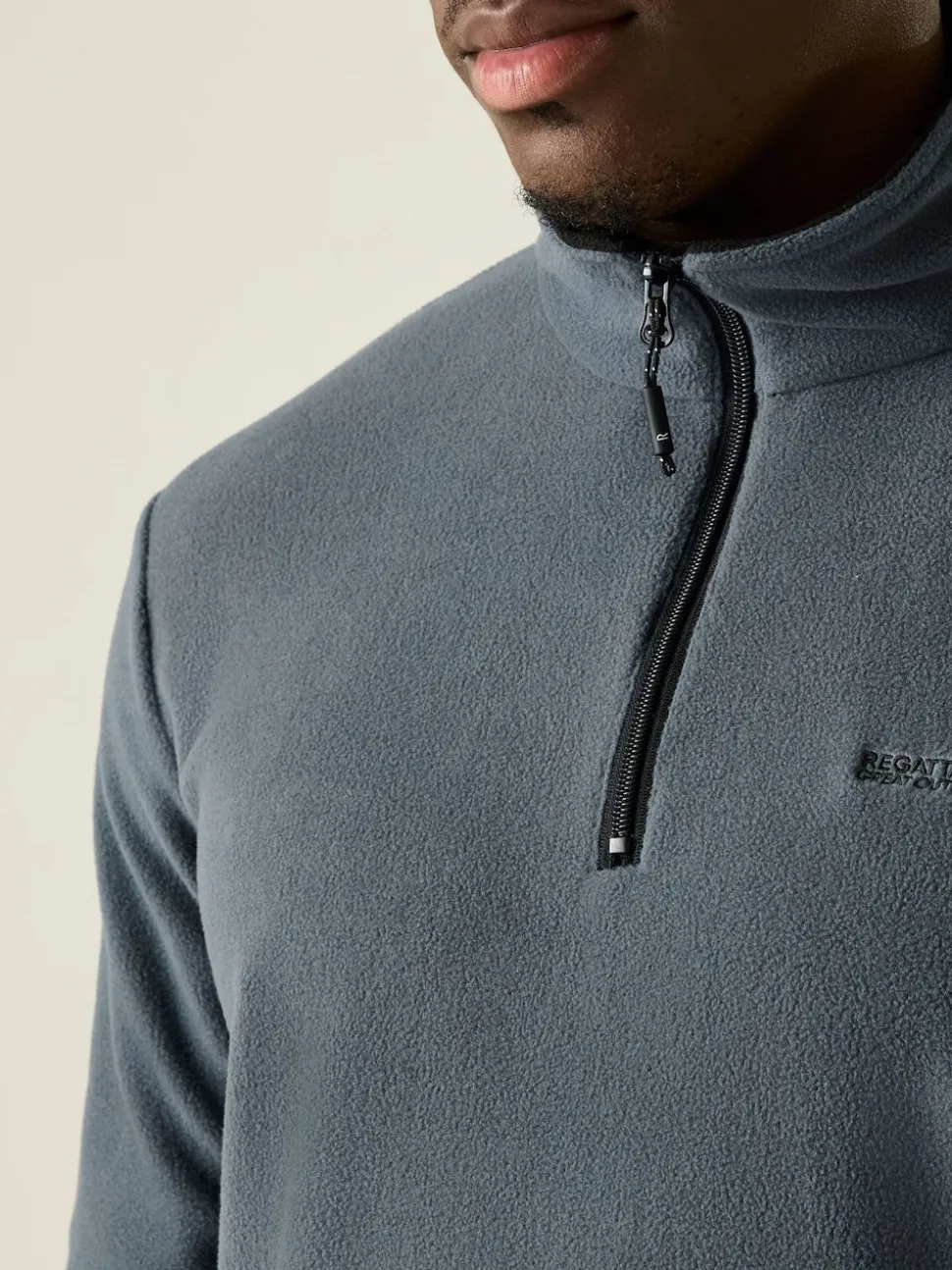 Regatta Grey Thompson Fleece Zip Neck