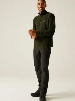 Regatta Light Green Thompson Marl Fleece Zip Neck