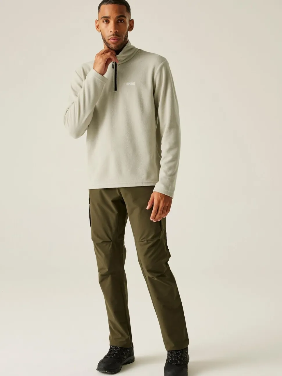 Regatta Natural Mens Thompson Lightweight Half Zip Fleece