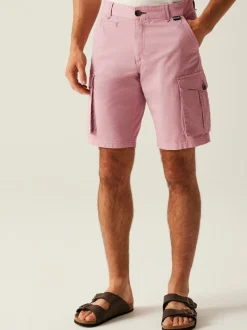 Regatta Pink Mens Shorebay Vintage Look Cargo II Shorts