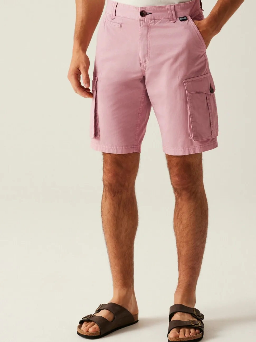 Regatta Pink Mens Shorebay Vintage Look Cargo II Shorts