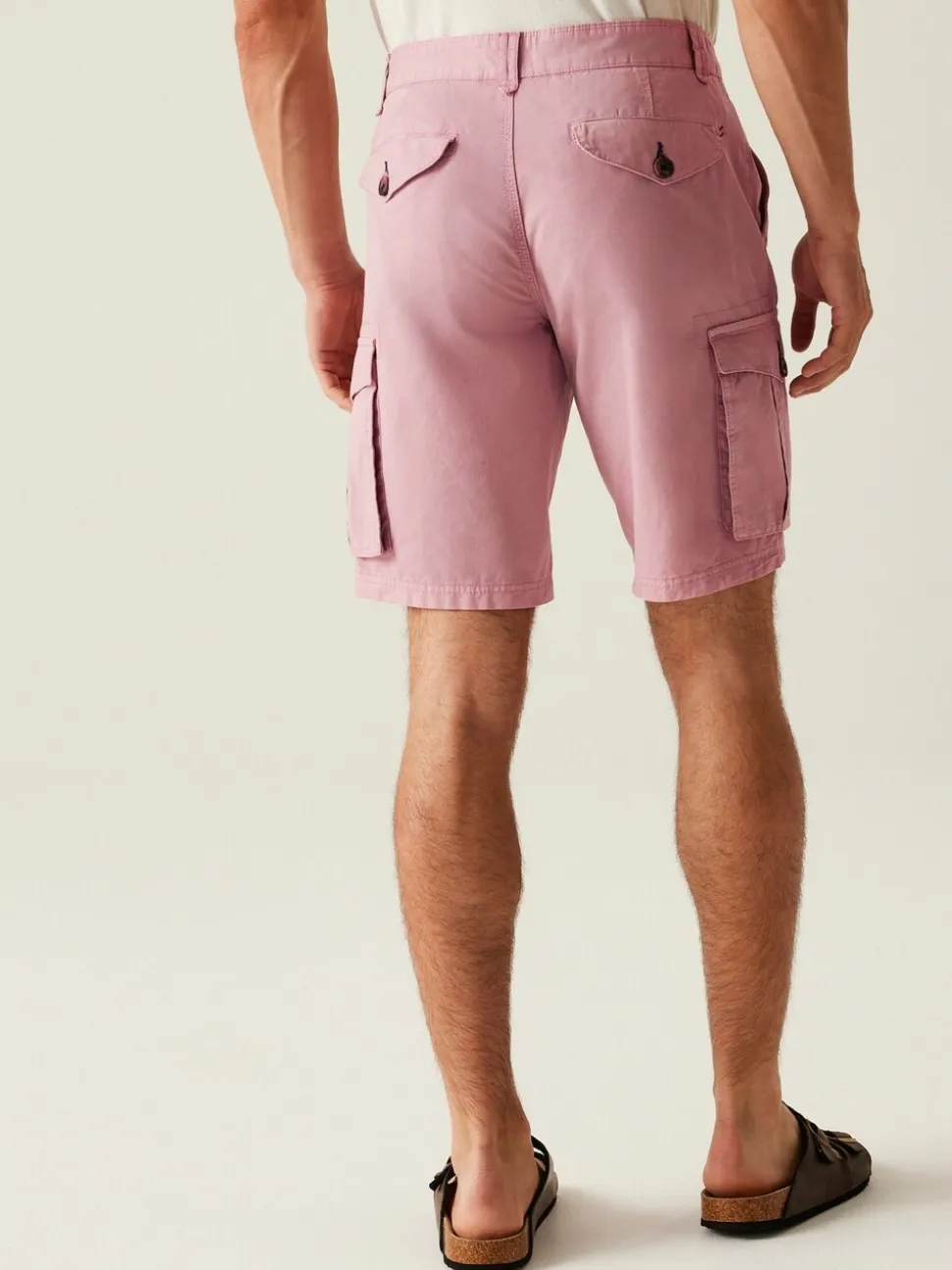 Regatta Pink Mens Shorebay Vintage Look Cargo II Shorts