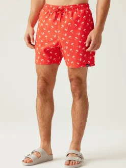 Regatta Red Mens Loras Swim Shorts